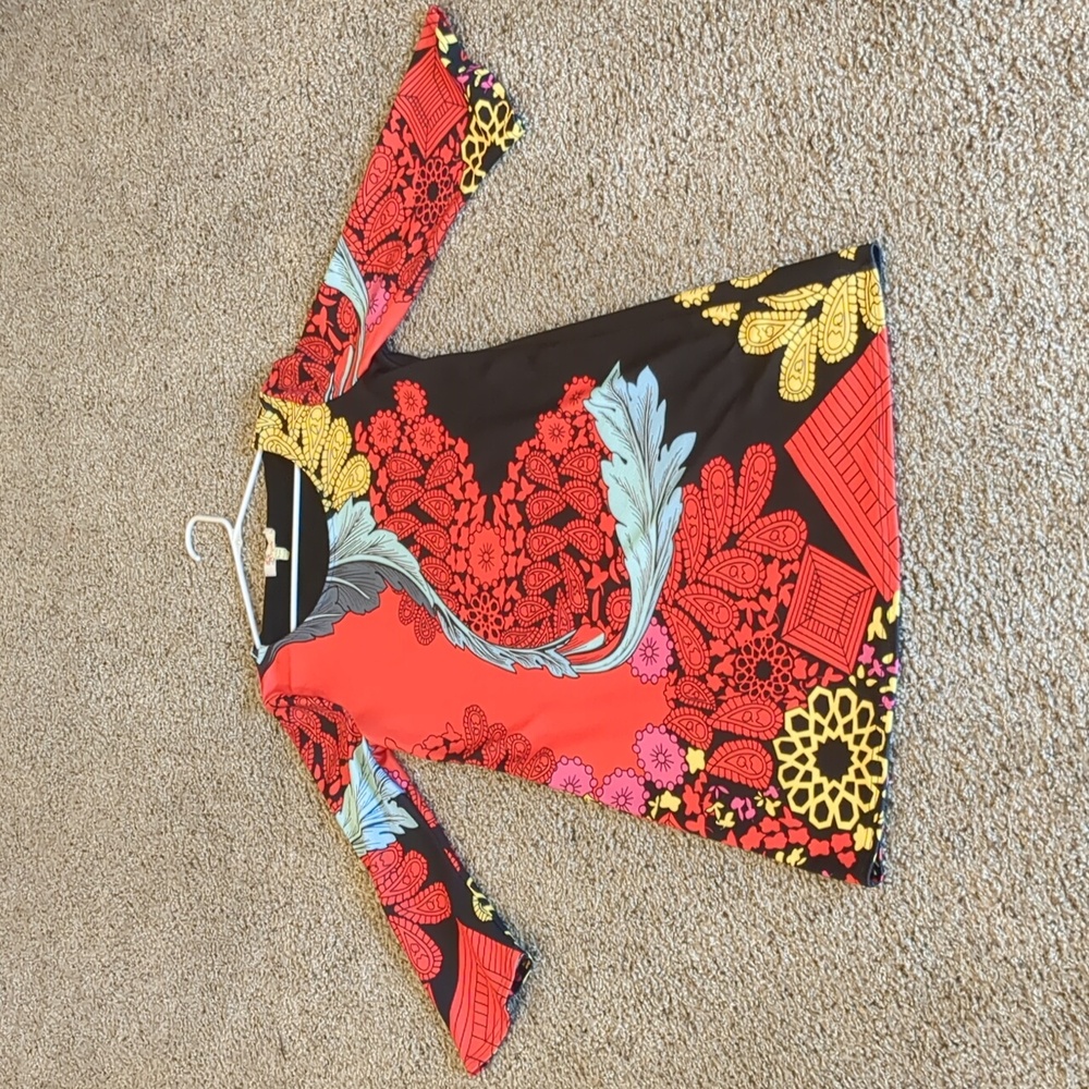 Aryeh Red Paisley Dress - sz M